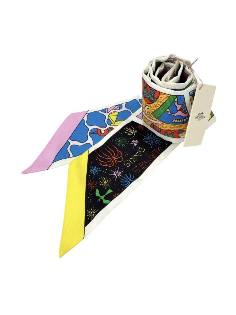 Hermes Scarf Twilly Factory Suit Items Silk Multicolor